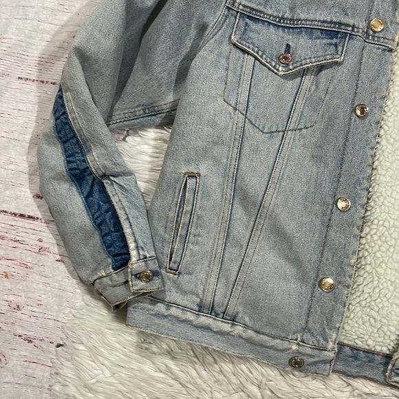 P.E Nation 1984 Oversized Sherpa Lined Jean Denim Jacket - Picture 9 of 12